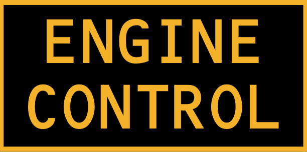 Amber ENGINE CONTROL light